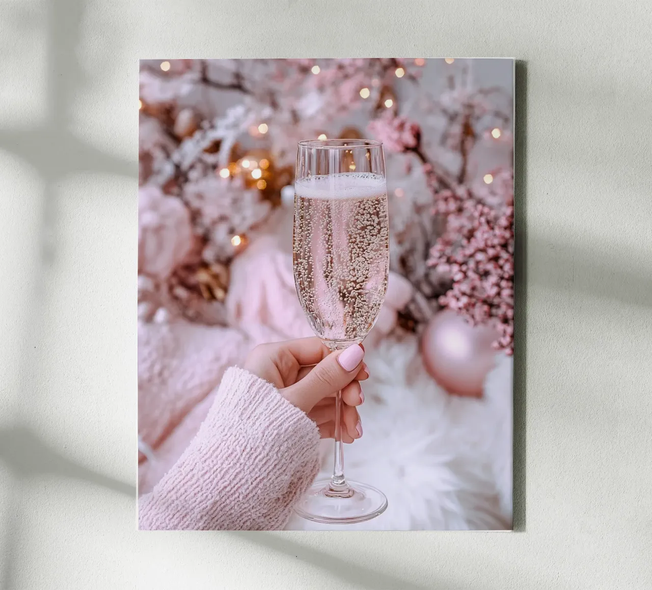 Blush Serenity tela con Cornice a cassetta da PhotoVibe Decor