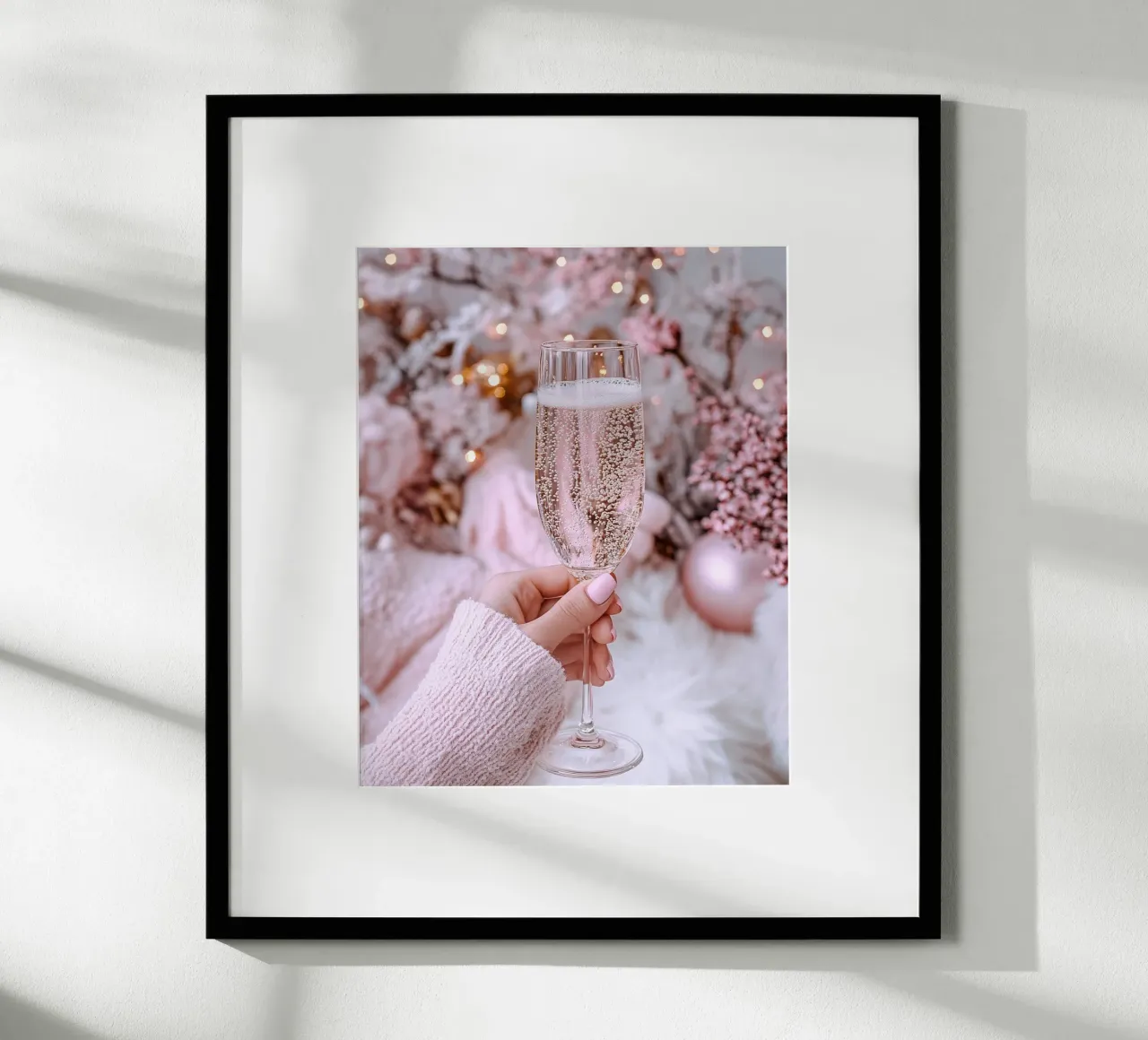 Blush Serenity poster con telaio in plastica da PhotoVibe Decor