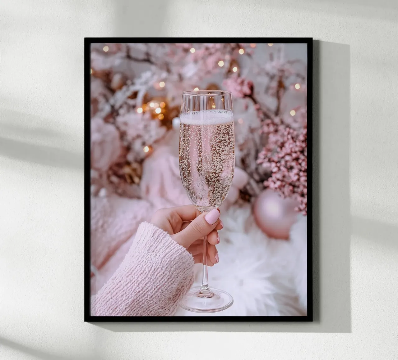 Blush Serenity poster con telaio in plastica da PhotoVibe Decor