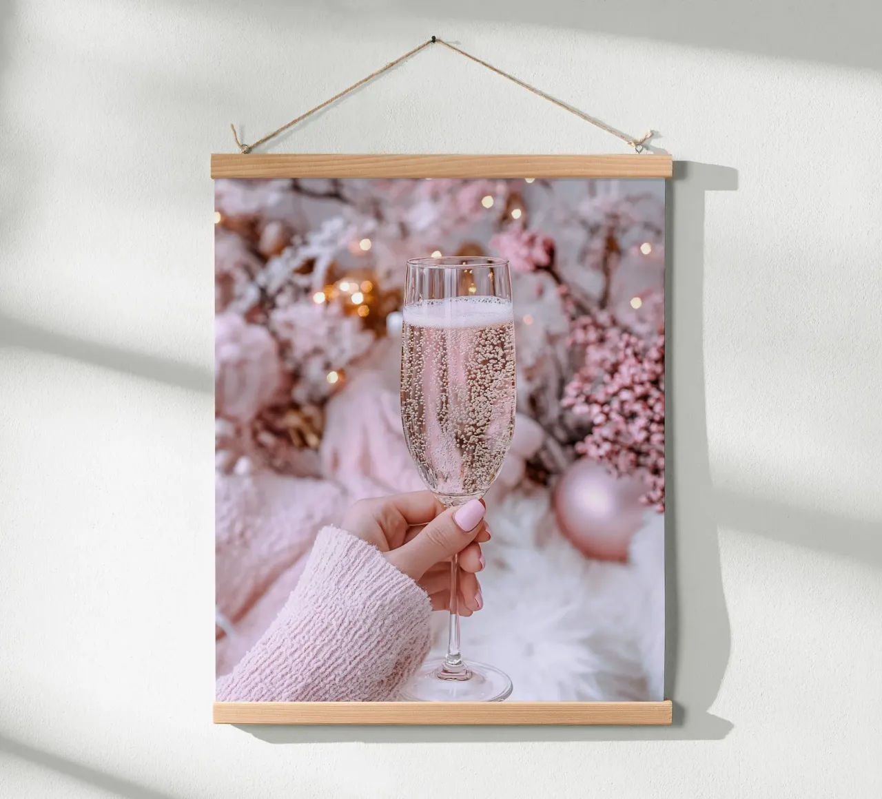 Blush Serenity poster con telaio in plastica da PhotoVibe Decor