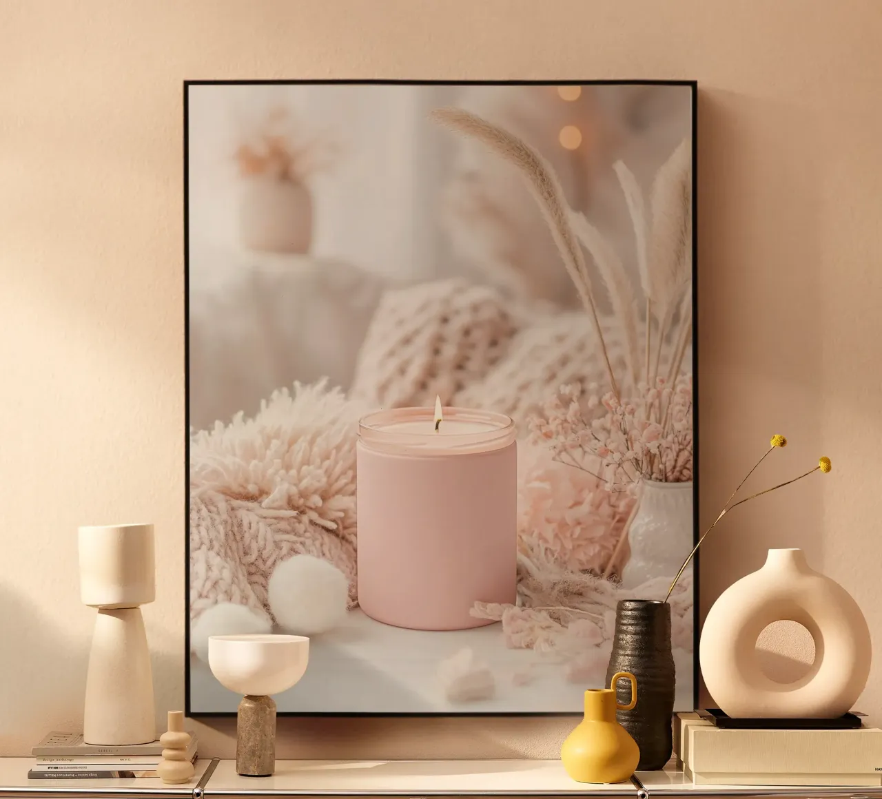 Blush Serenity alluminio dibond da PhotoVibe Decor