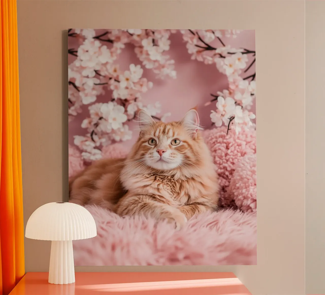 Blush Serenity tela con Cornice a cassetta da PhotoVibe Decor