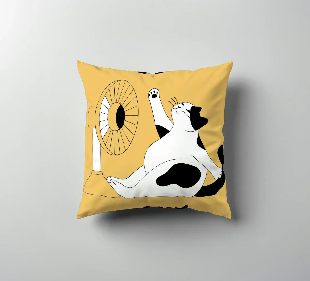Cat Fanning cuscino da OUR SHOP