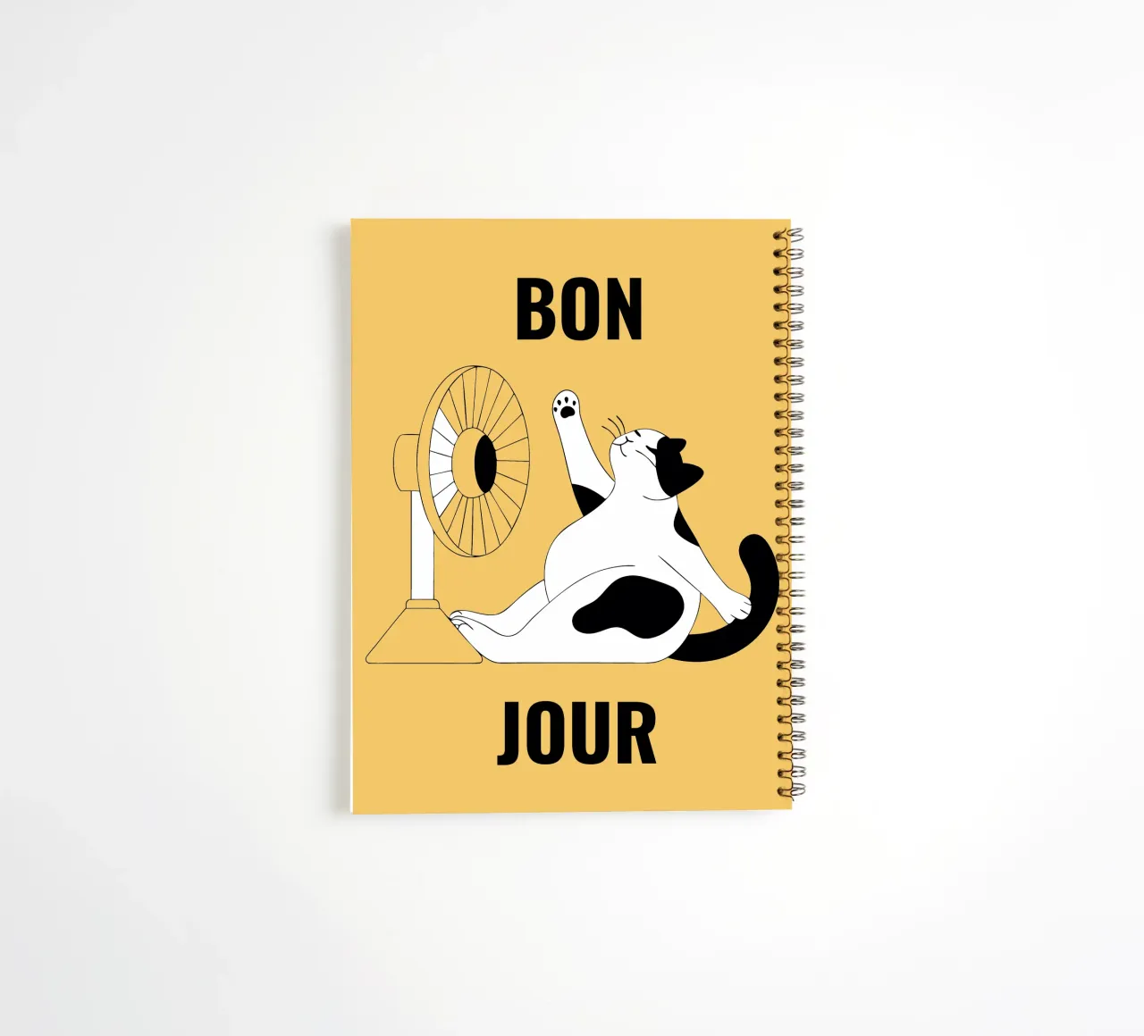 Cat Fanning spiral notebook by OUR SHOP