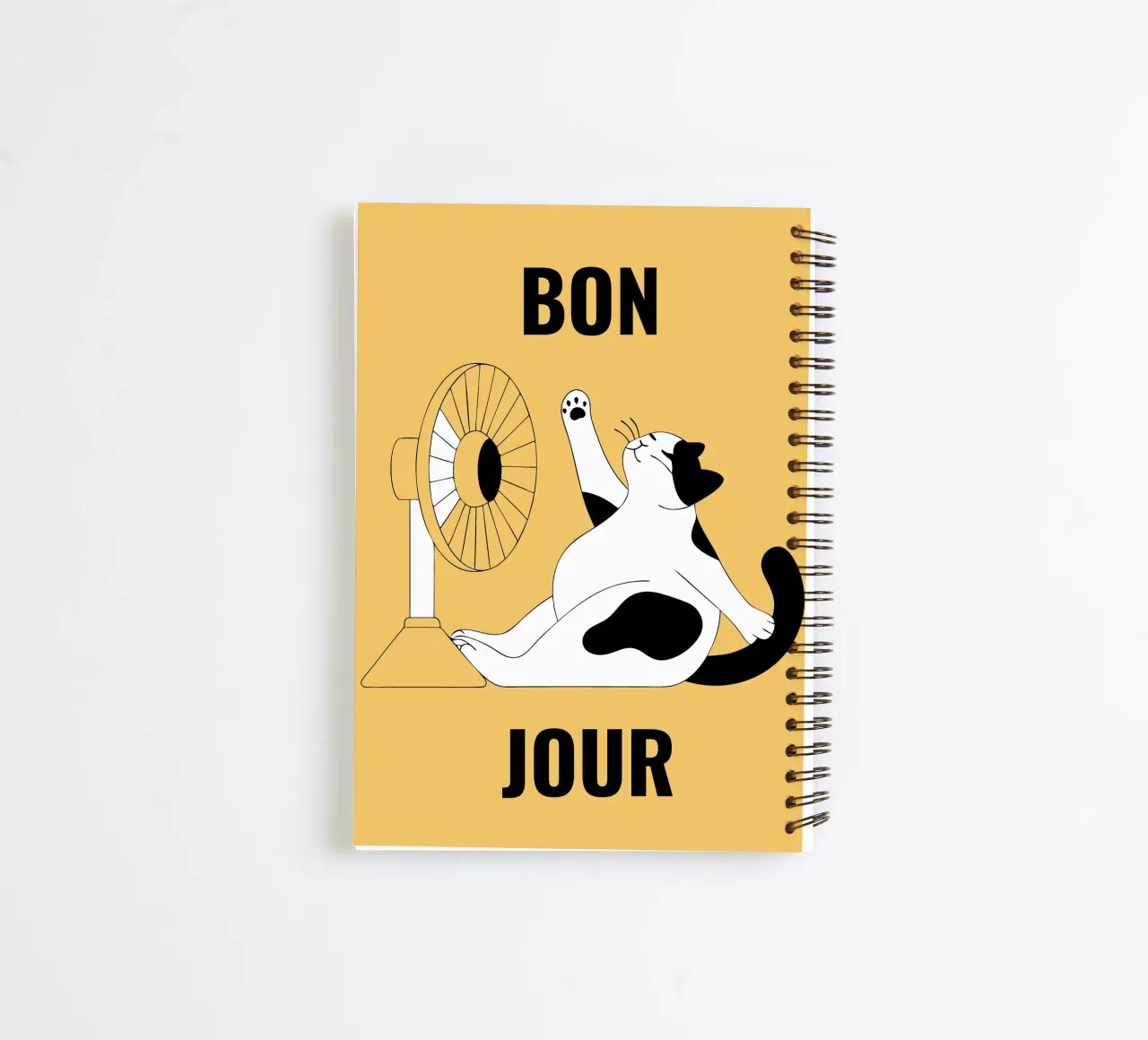 Cat Fanning spiral notebook by OUR SHOP