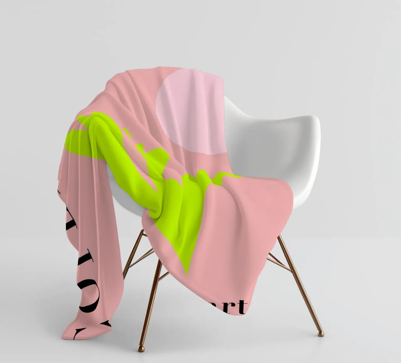 Neon Copenhagen Abstract Art coperta in pile da GraceDigitalArtCo