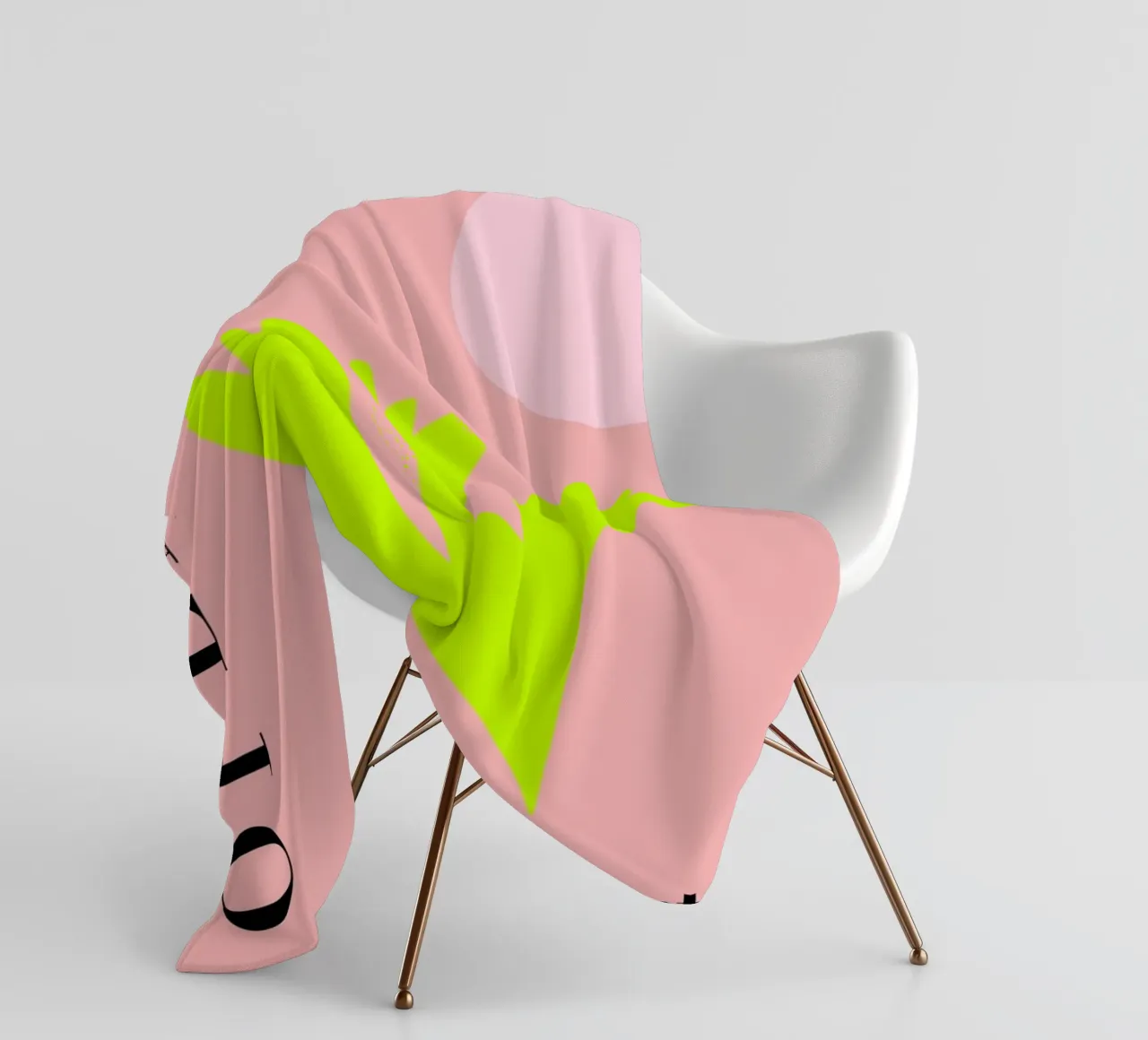 Neon Copenhagen Abstract Art coperta in pile da GraceDigitalArtCo
