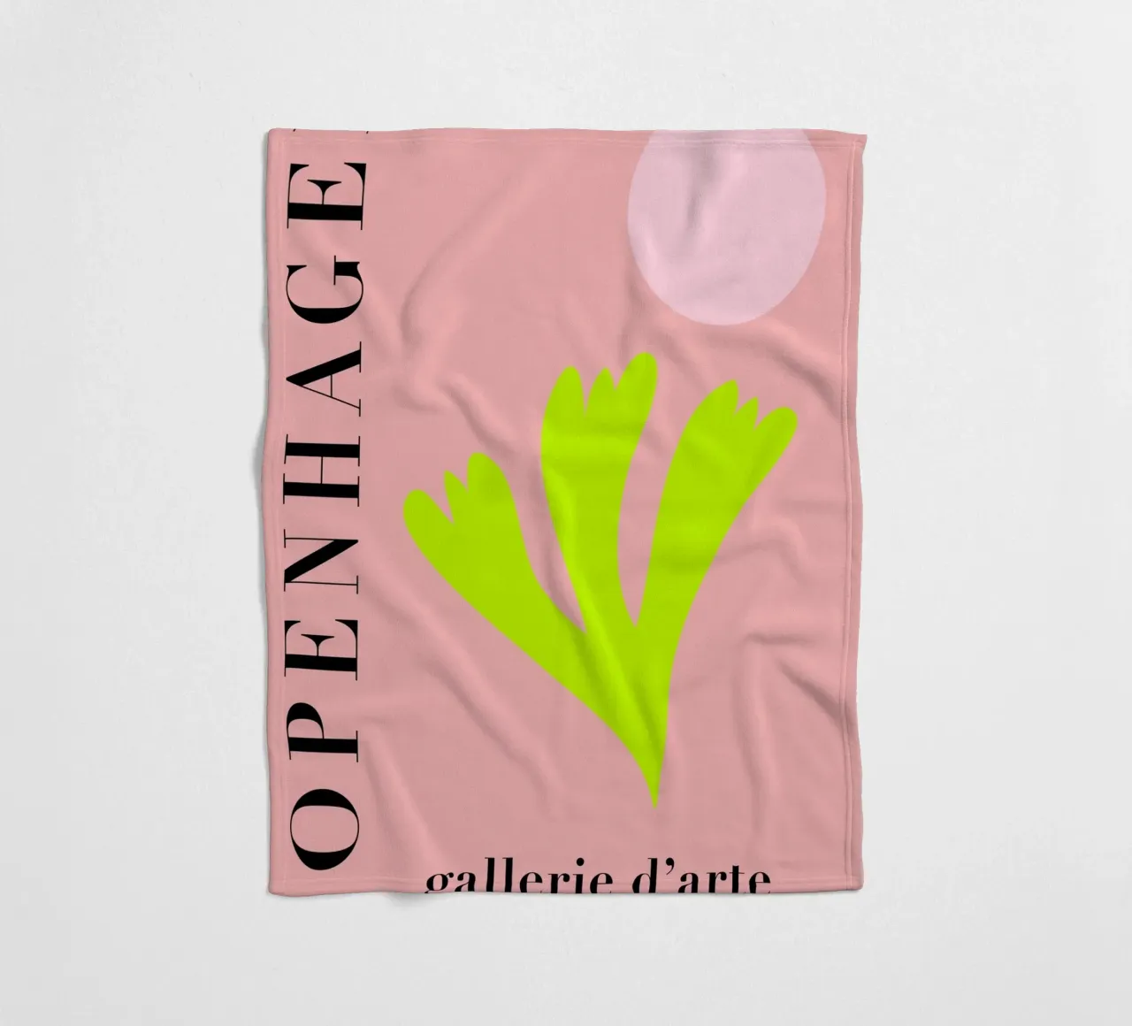 Neon Copenhagen Abstract Art coperta in pile da GraceDigitalArtCo