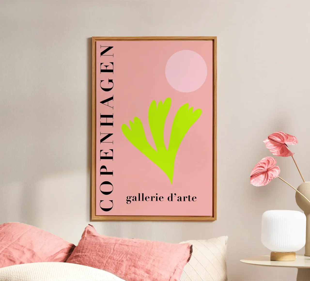 Neon Copenhagen Abstract Art alluminio dibond da GraceDigitalArtCo