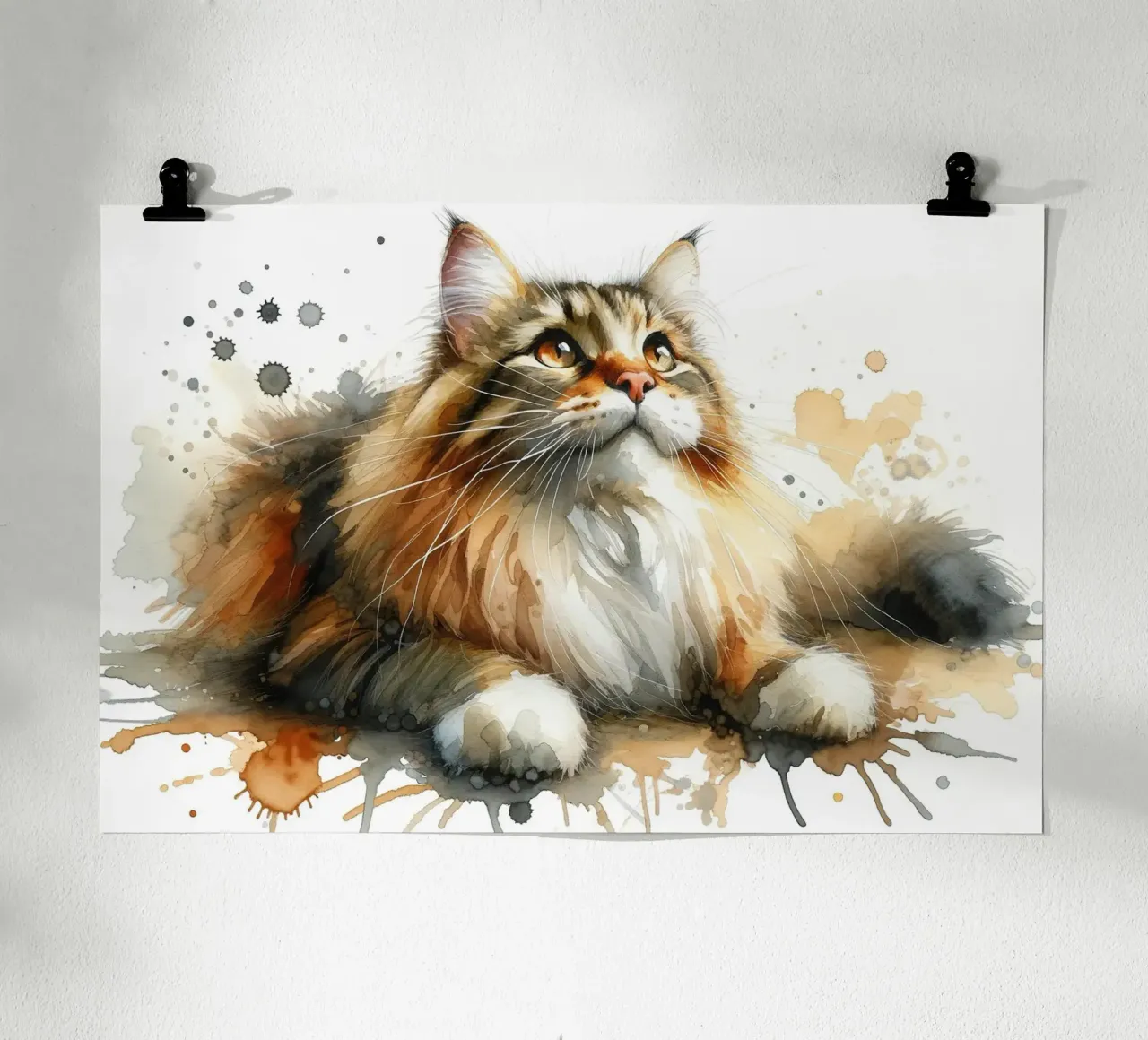 Neugieriger Blick inmitten weicher erdiger Töne Poster von Chromatic Fusion Studio