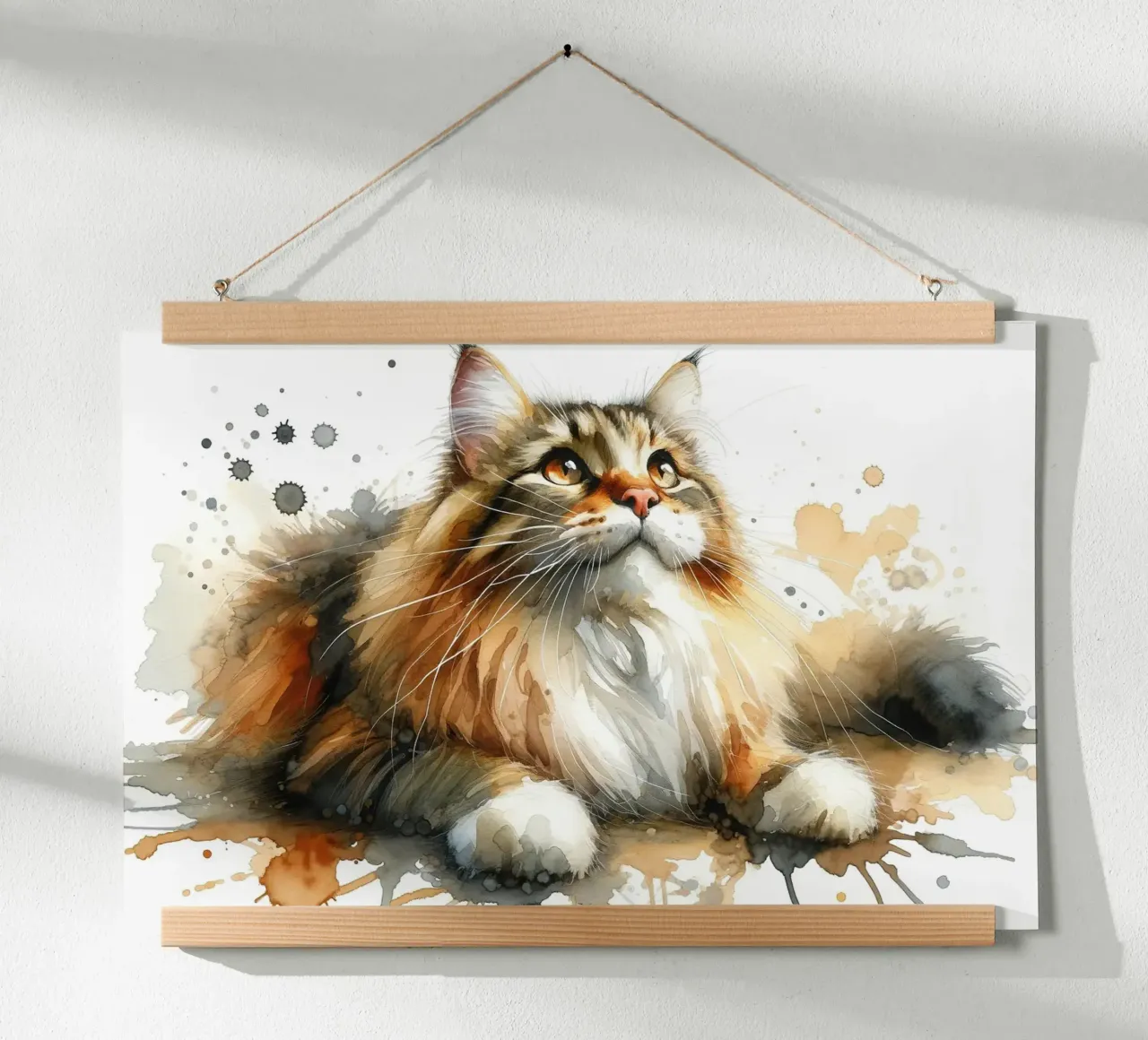 Neugieriger Blick inmitten weicher erdiger Töne Poster von Chromatic Fusion Studio
