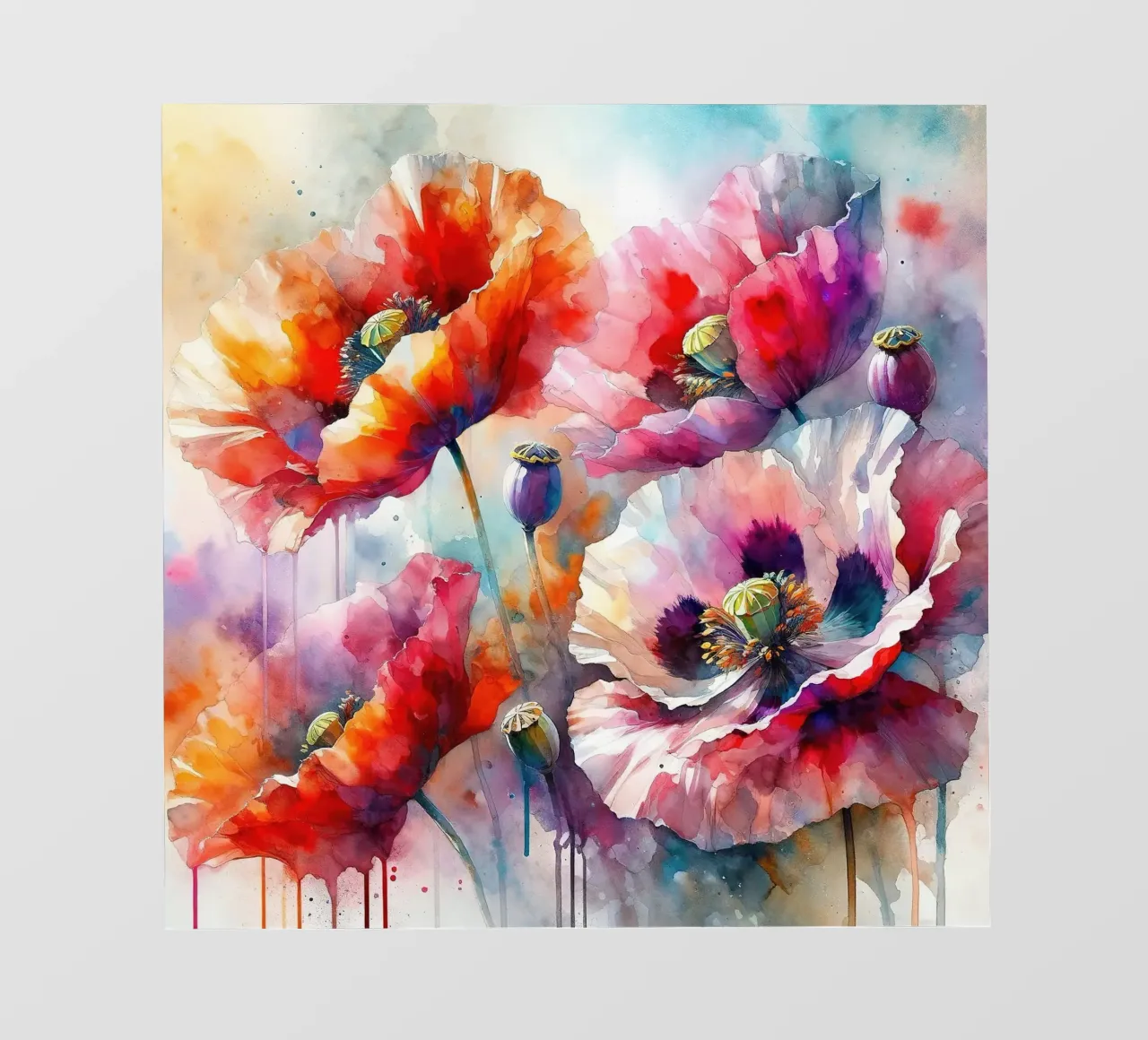 Intenso splendore floreale telo in pvc da Chromatic Fusion Studio