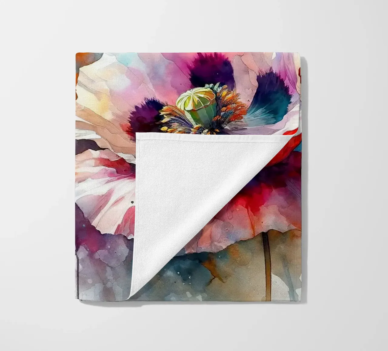 Intenso splendore floreale telo mare da Chromatic Fusion Studio