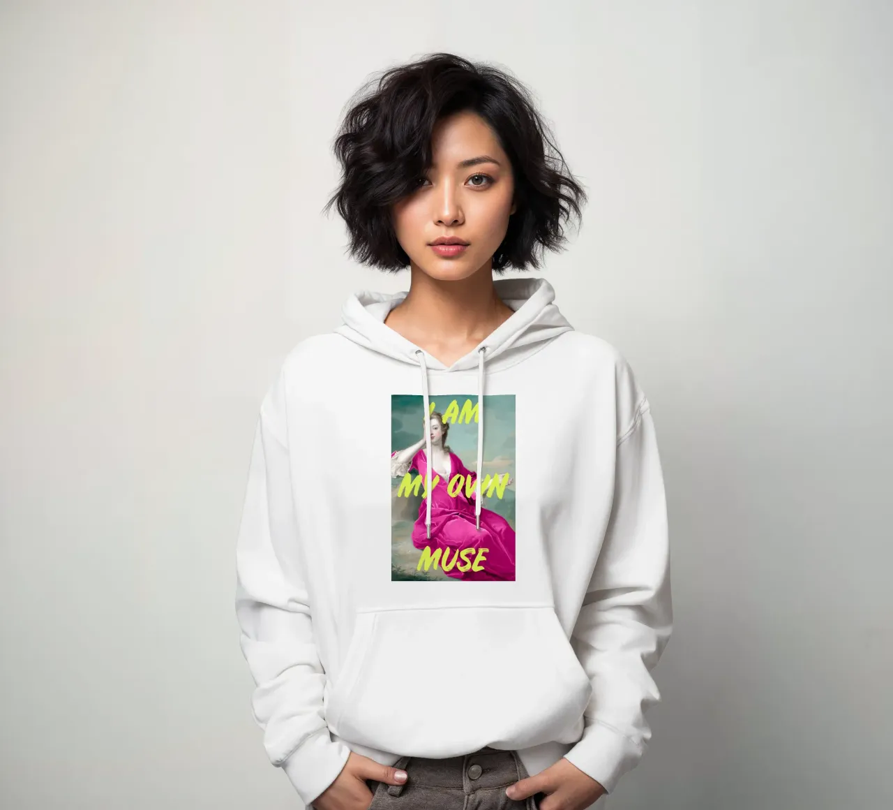 Neon I am my own muse art felpa con cappuccio da GraceDigitalArtCo