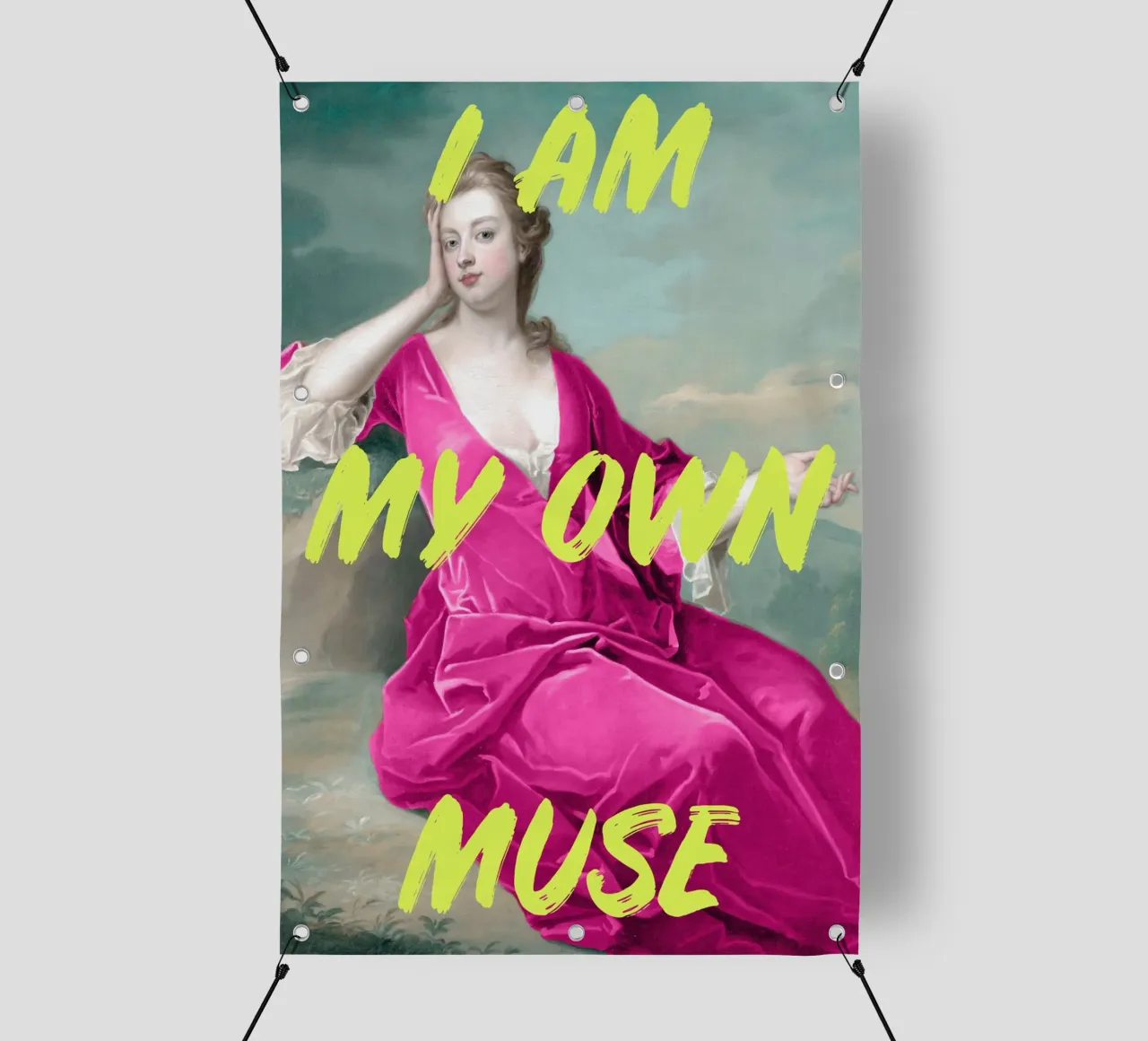 Neon I am my own muse art telo in pvc da GraceDigitalArtCo