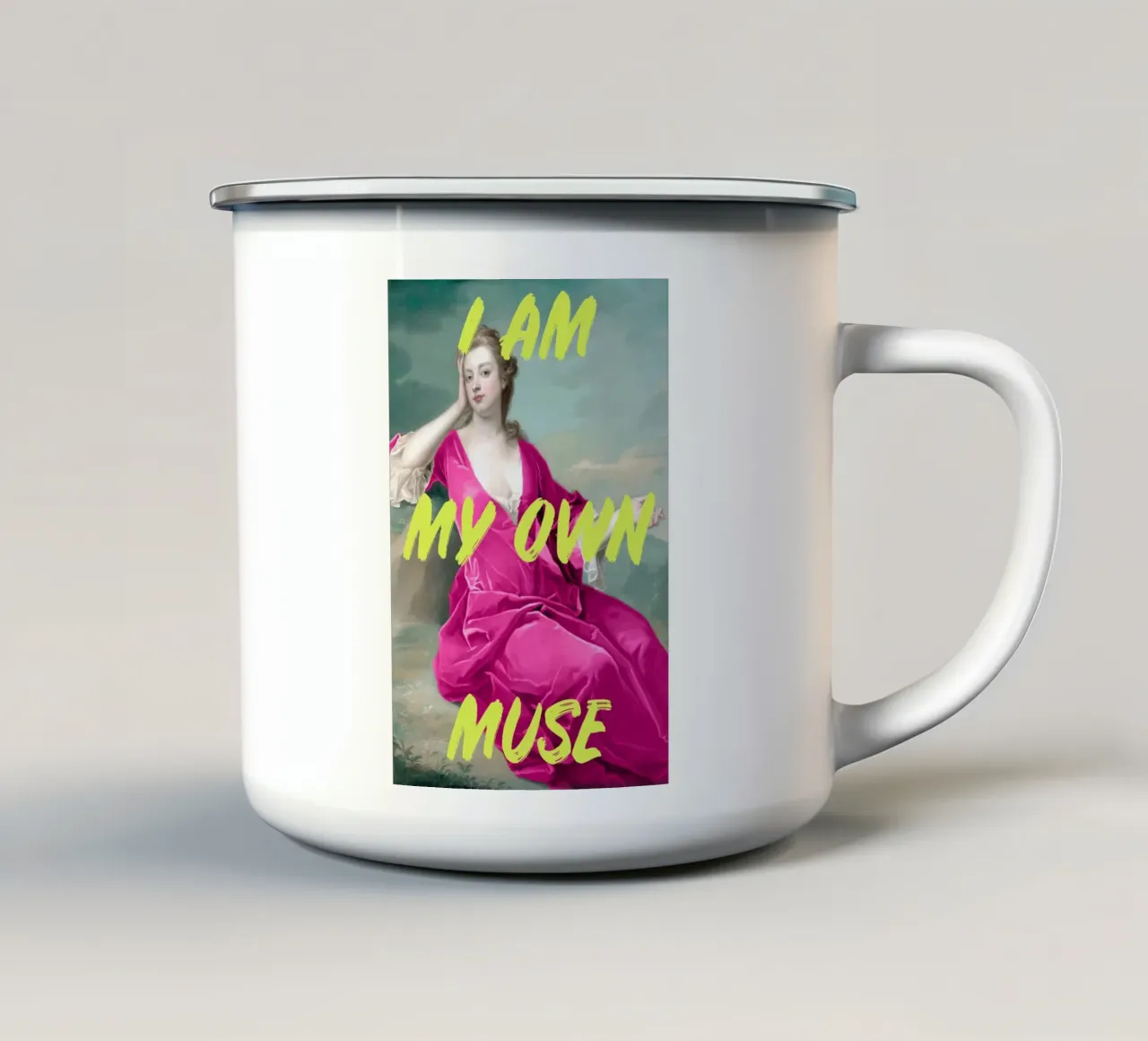 Neon I am my own muse art tazza in smalto da GraceDigitalArtCo