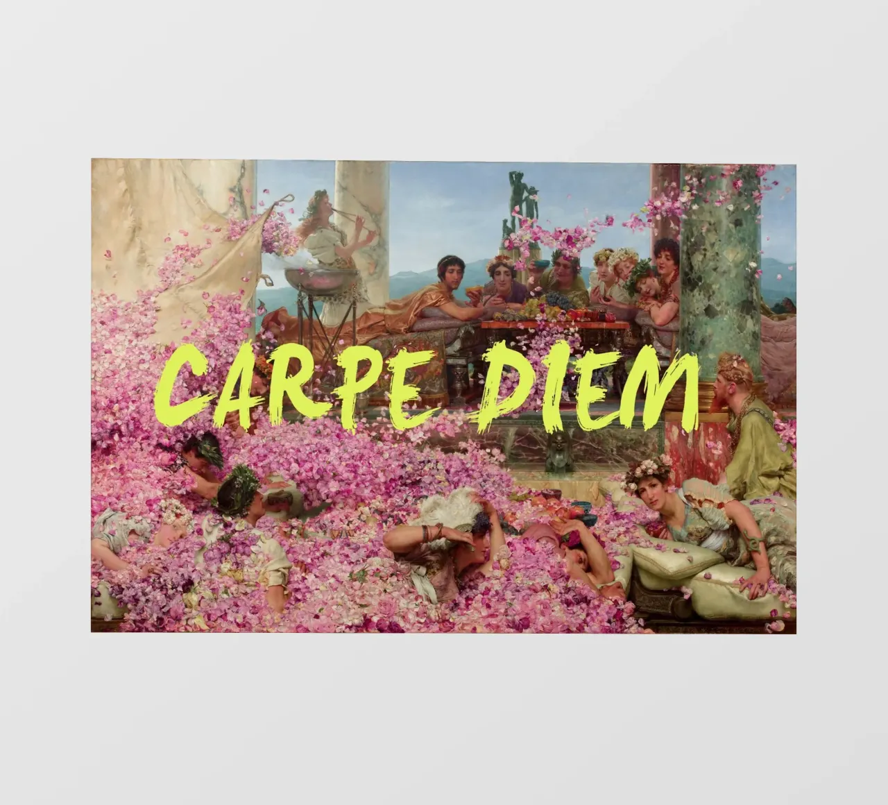 Carpe Diem Yellow Art telo in pvc da GraceDigitalArtCo