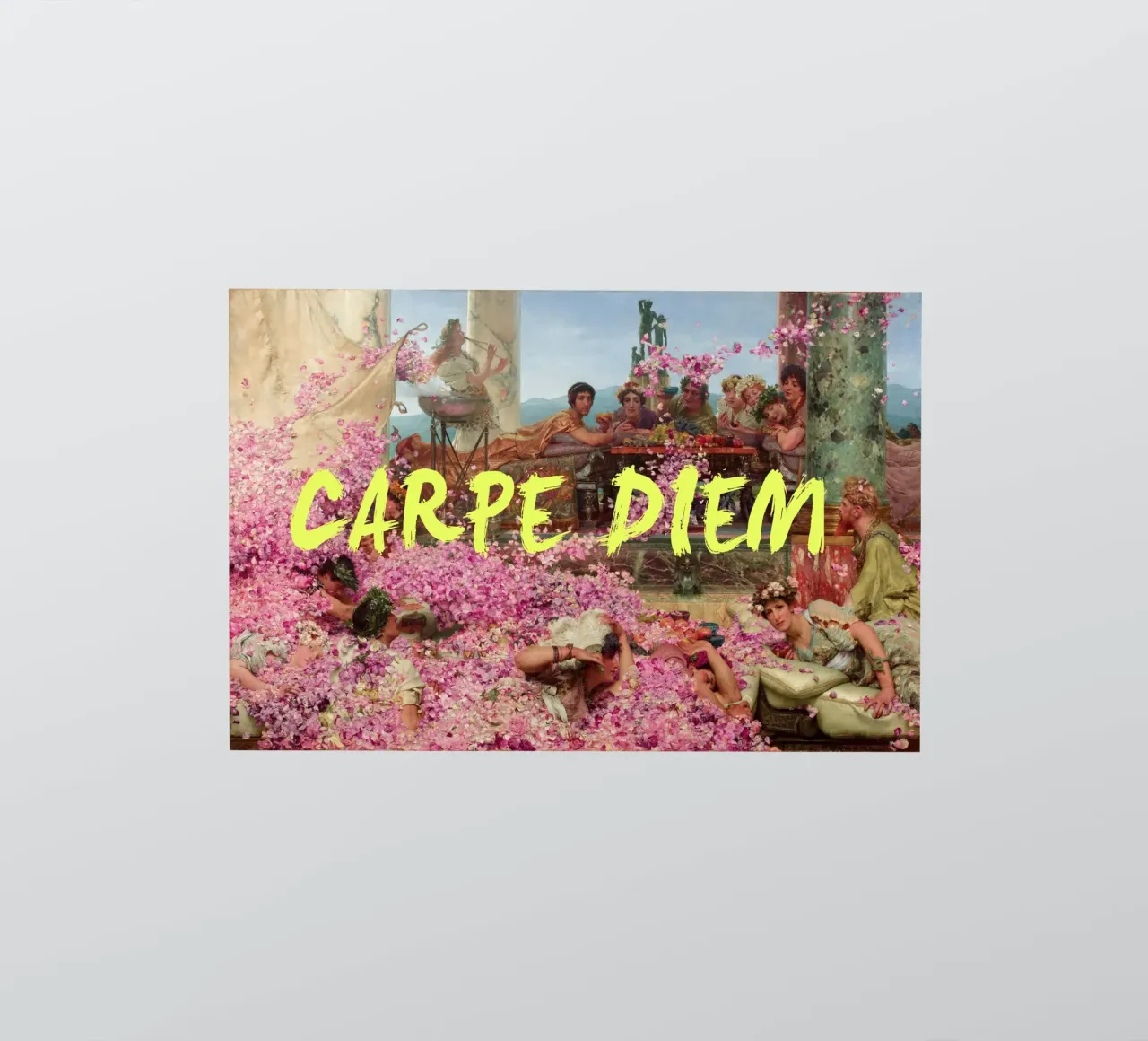 Carpe Diem Yellow Art pegatina de GraceDigitalArtCo