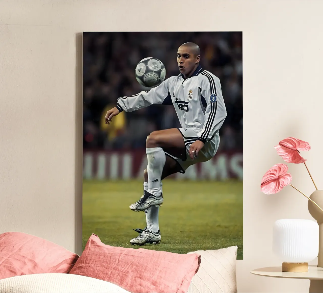 Roberto Carlos 90s tela con Cornice a cassetta da Low poly art