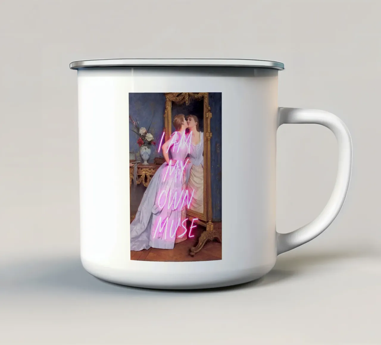 Neon I am my own muse tazza in smalto da GraceDigitalArtCo