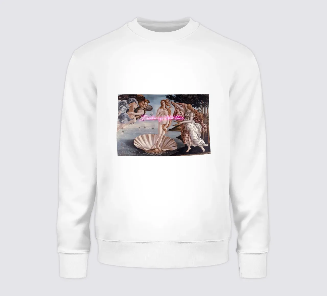 Venus - I woke up like this - neon text felpa da GraceDigitalArtCo