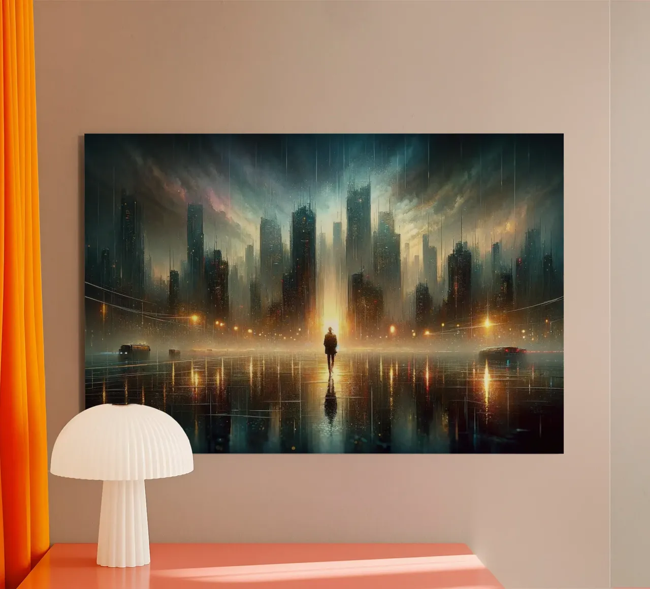 Lost Moments in Twilight Rain alu-dibond by Chromatic Fusion Studio