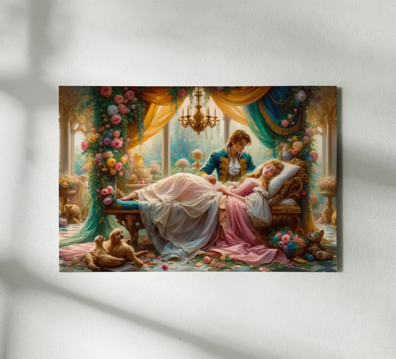 Lover's Fairy Tale Setting canvas with Floater frame by Chromatic Fusion Studio