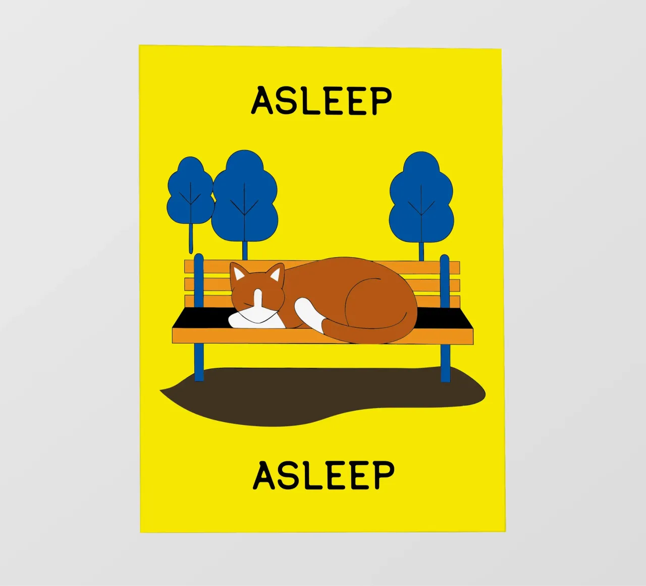 Gatto che dorme pellicola backlit da OUR SHOP