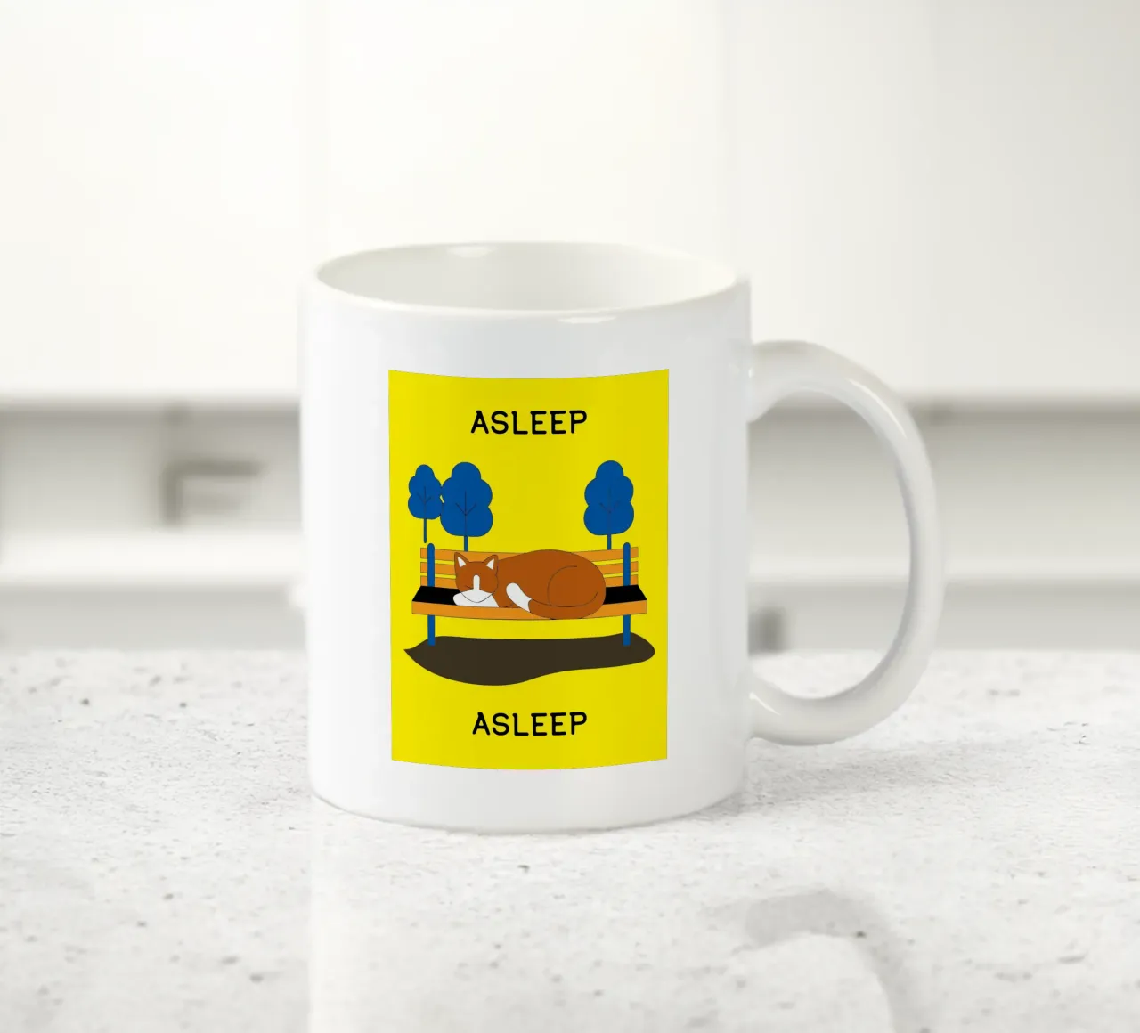 Gatto che dorme tazza in ceramica da OUR SHOP
