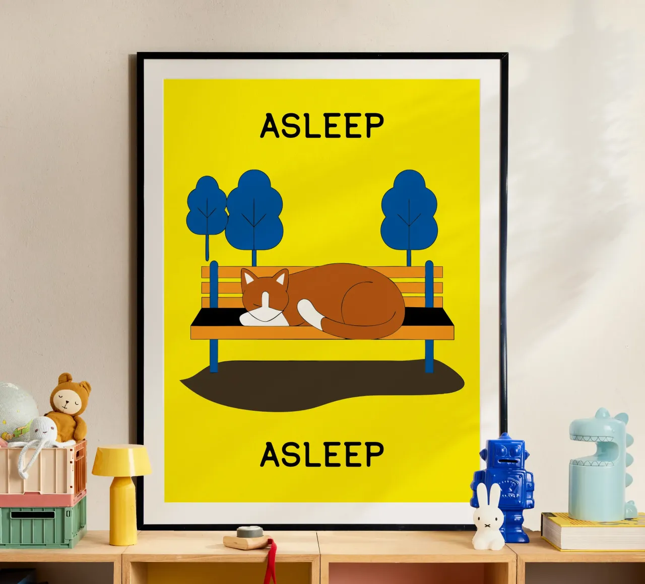 Gatto che dorme poster da OUR SHOP