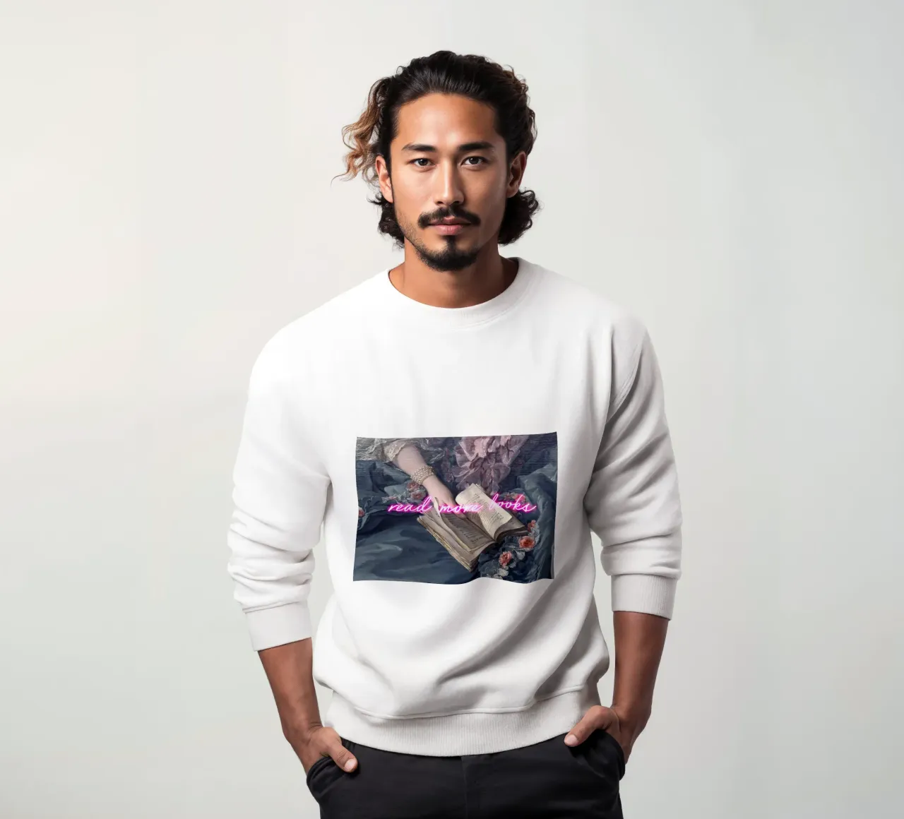 Read More Books Neon Art felpa da GraceDigitalArtCo