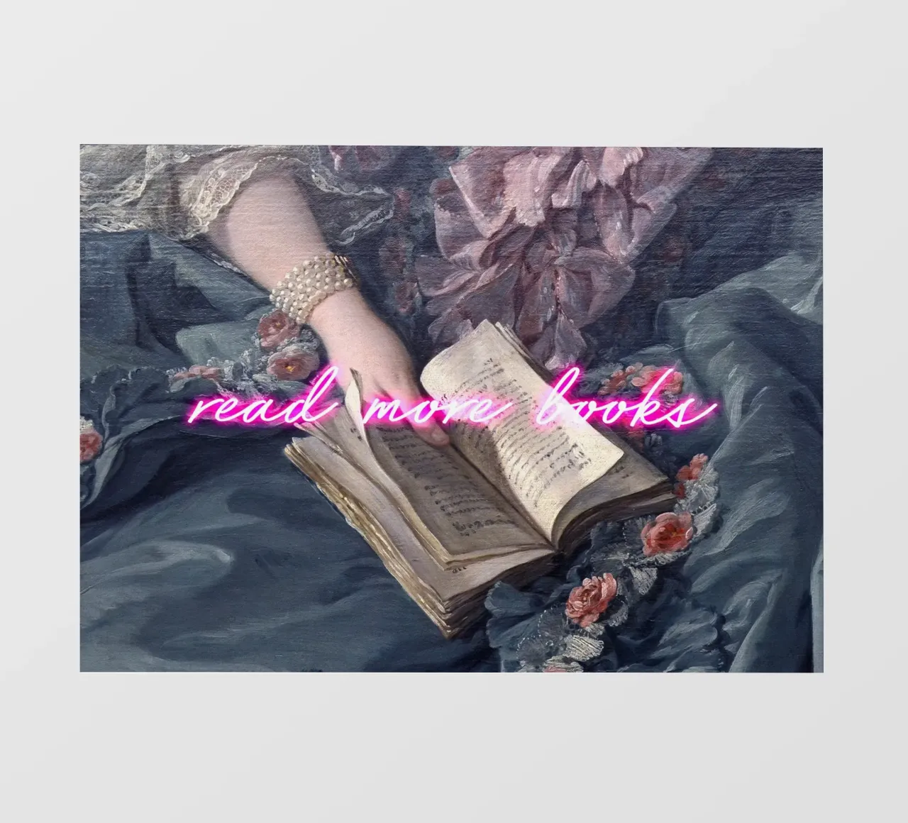 Read More Books Neon Art pellicola backlit da GraceDigitalArtCo