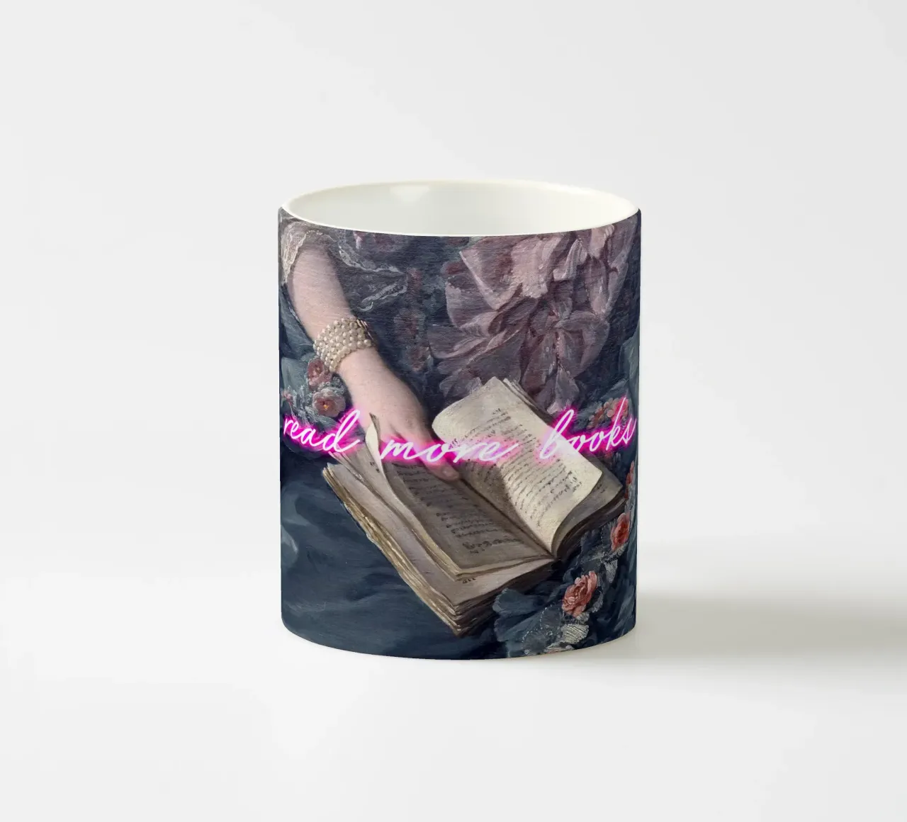 Read More Books Neon Art tazza in ceramica da GraceDigitalArtCo