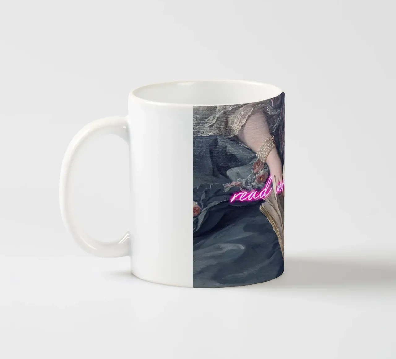 Read More Books Neon Art tazza in ceramica da GraceDigitalArtCo