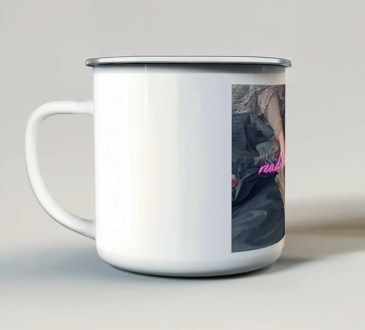 Read More Books Neon Art tazza in smalto da GraceDigitalArtCo