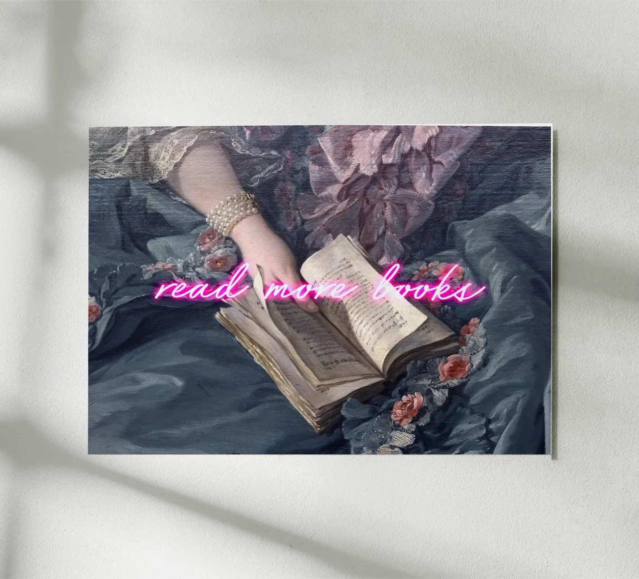 Read More Books Neon Art alluminio dibond da GraceDigitalArtCo