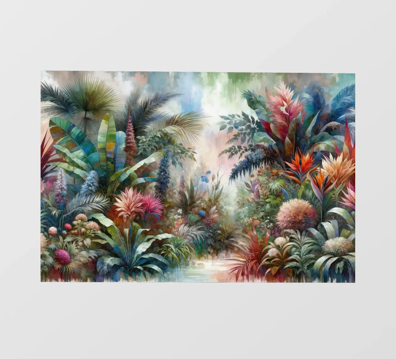 Un lussureggiante eden tropicale telo in pvc da Chromatic Fusion Studio