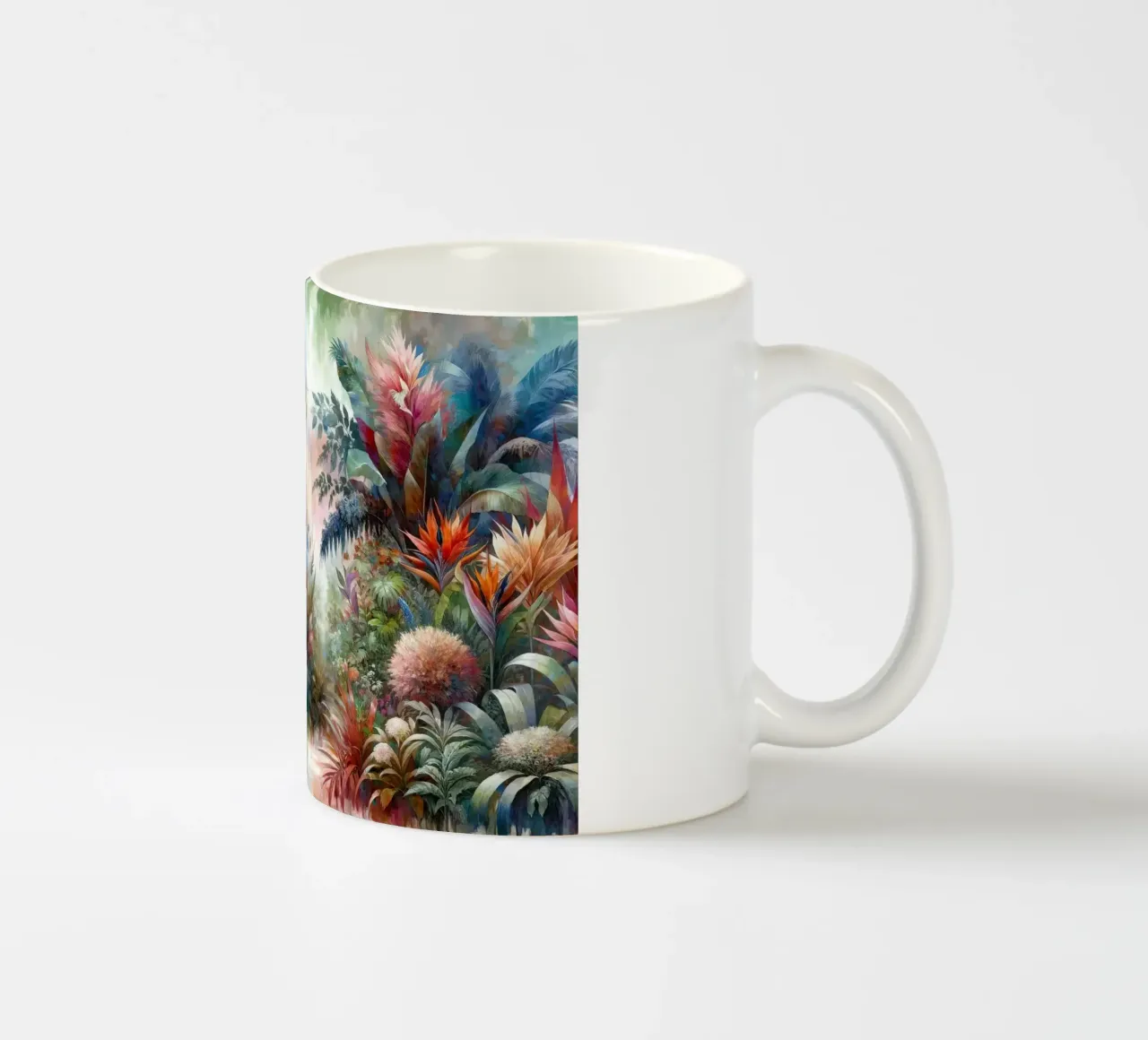 Un lussureggiante eden tropicale tazza in ceramica da Chromatic Fusion Studio