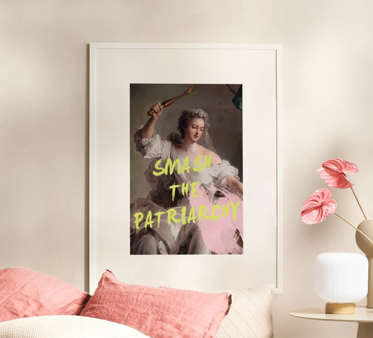 Feminist Altered Art poster con telaio in plastica da GraceDigitalArtCo