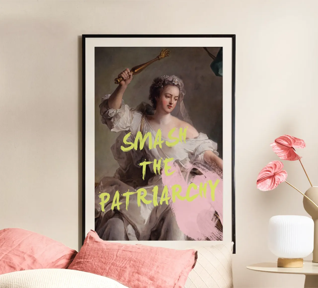 Feminist Altered Art poster con telaio in plastica da GraceDigitalArtCo