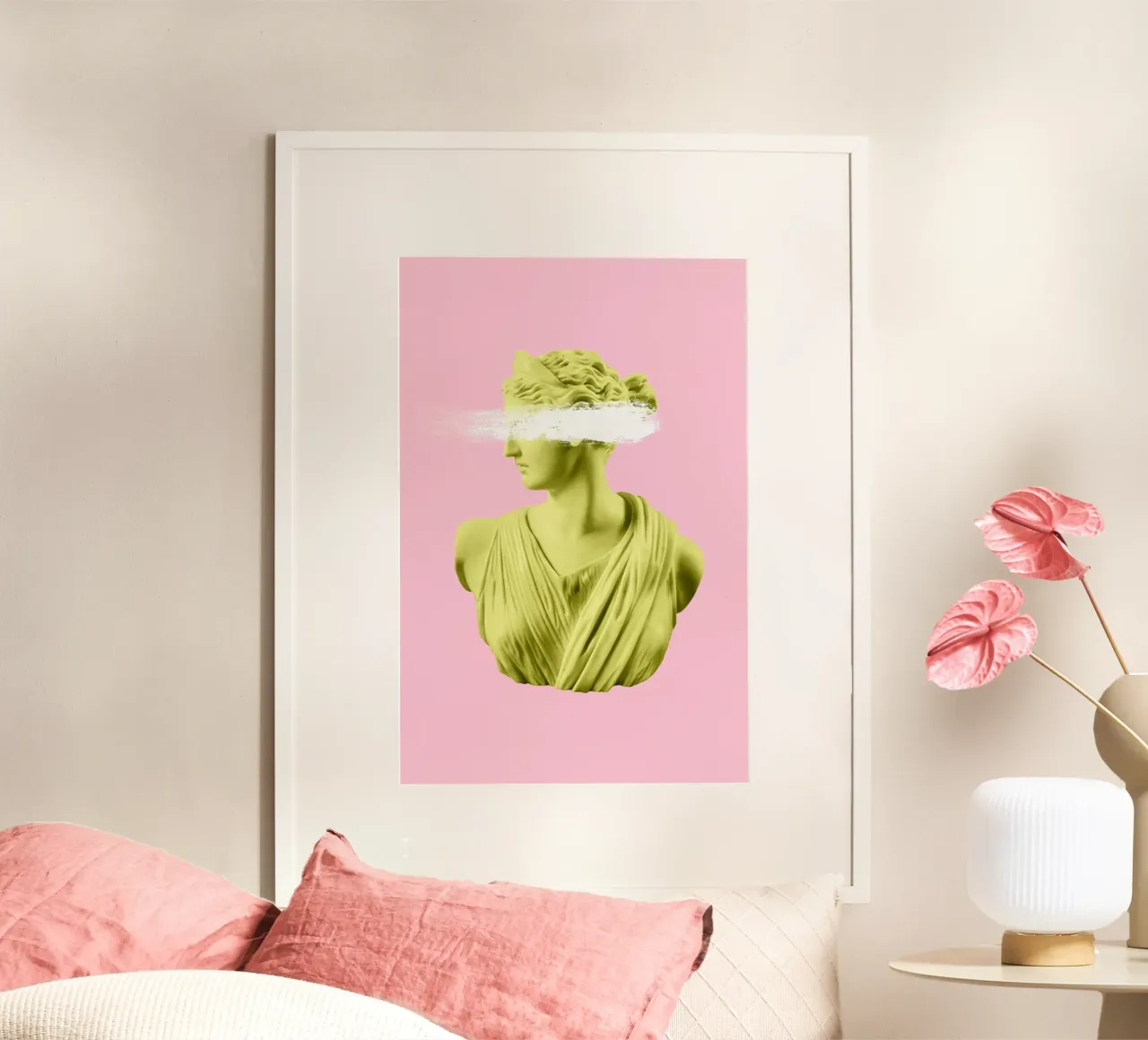 Yellow and Pink Goddess poster da GraceDigitalArtCo