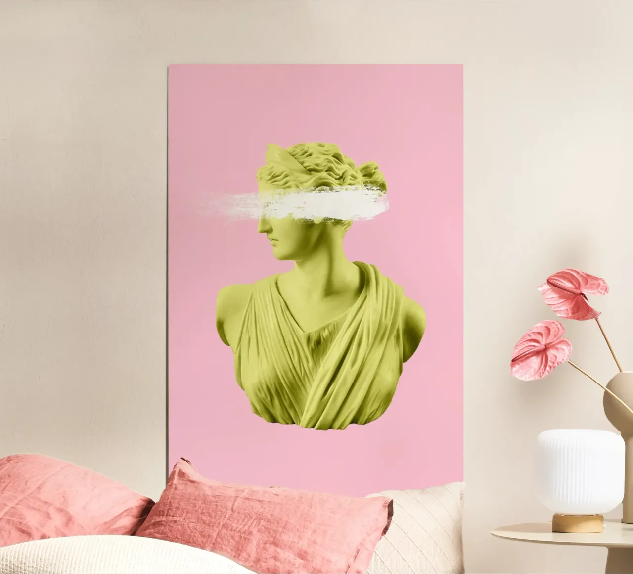 Yellow and Pink Goddess poster da GraceDigitalArtCo