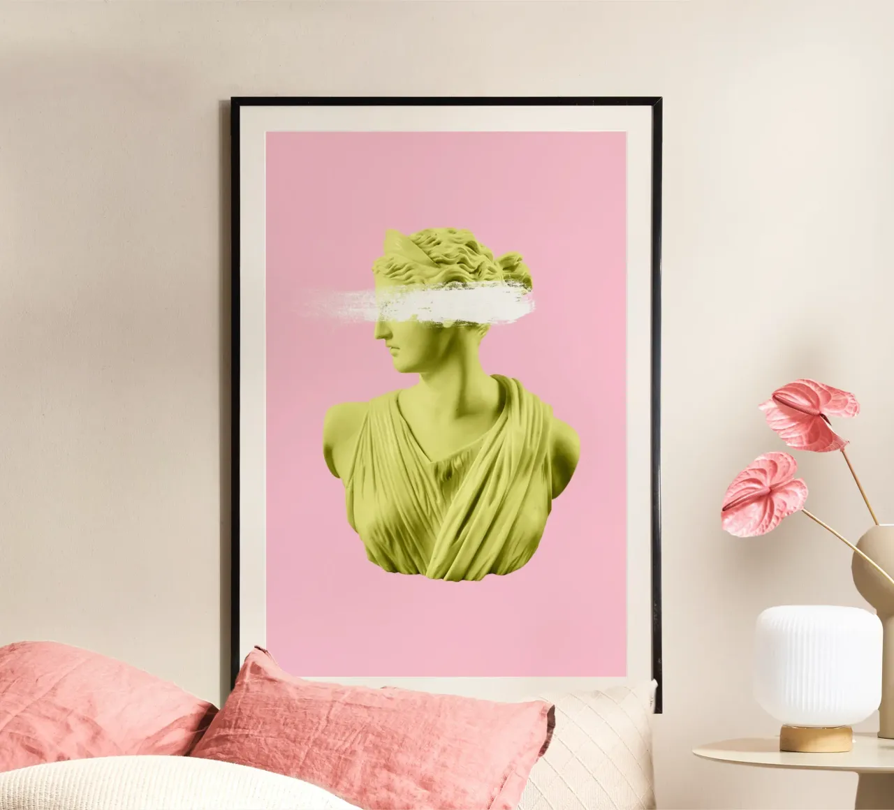 Yellow and Pink Goddess poster da GraceDigitalArtCo