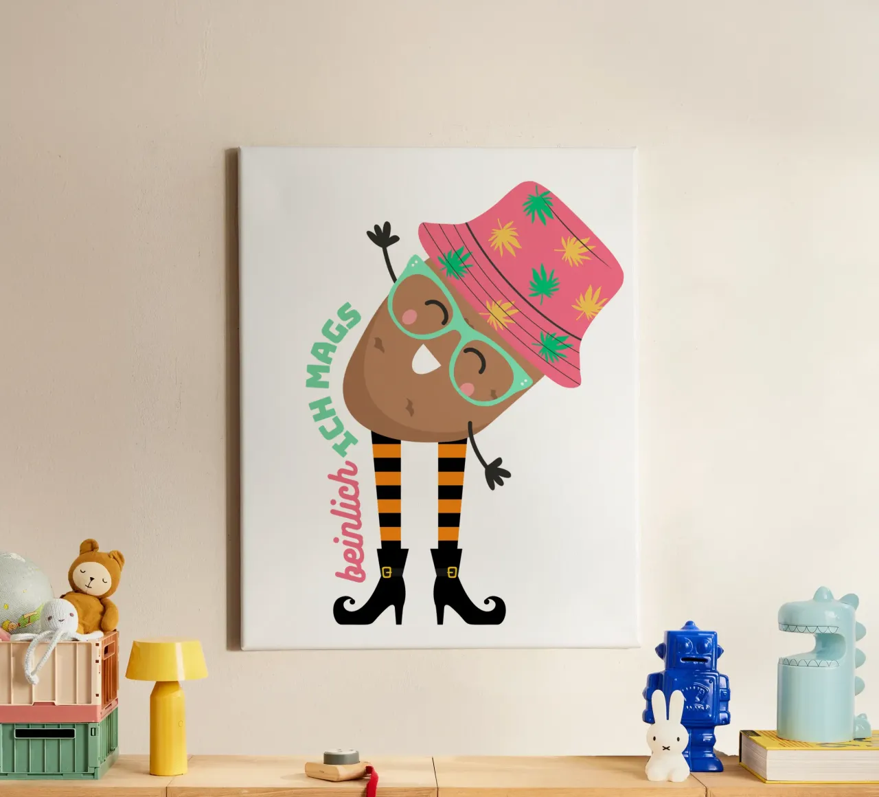 Ik vind het echt leuk canvas met Baklijst van fummelhummel