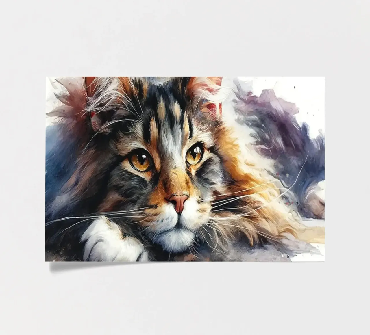 Maine Coon in Repose Blends sticker sheet by Chromatic Fusion Studio