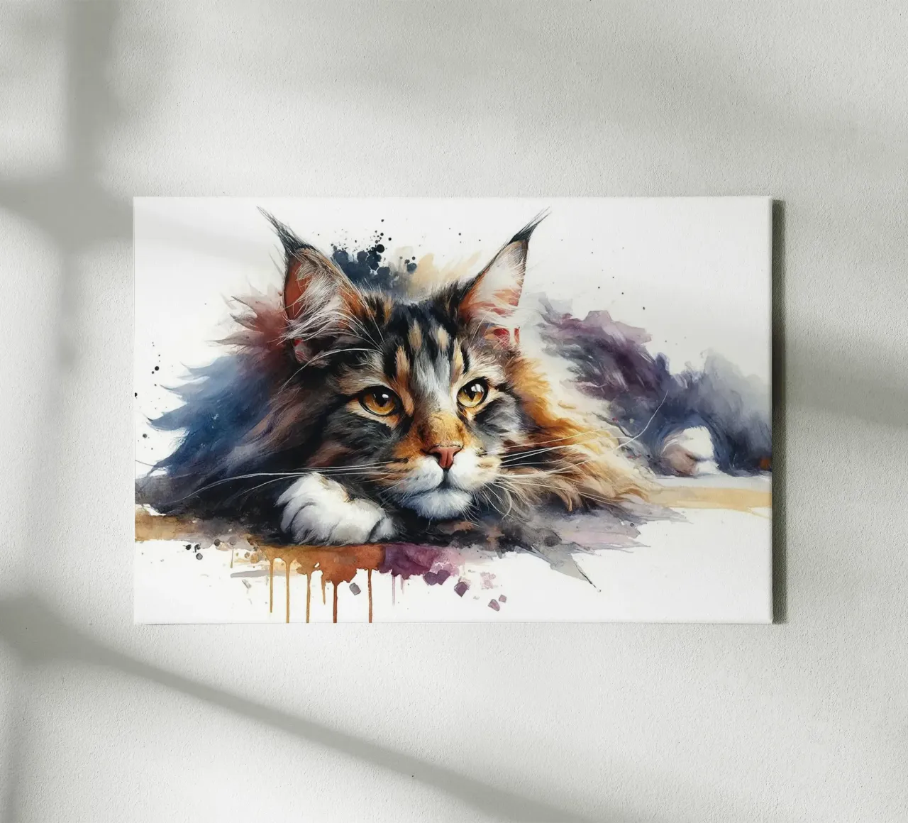 Miscele Maine Coon in Repose tela con Cornice a cassetta da Chromatic Fusion Studio
