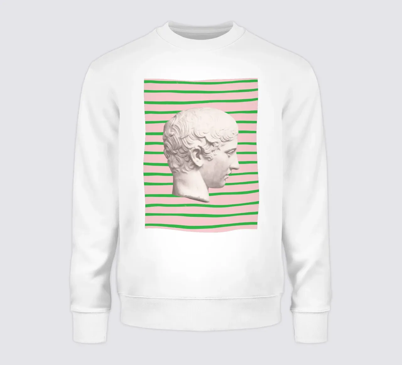 Emperor on pink and green stripes felpa da GraceDigitalArtCo