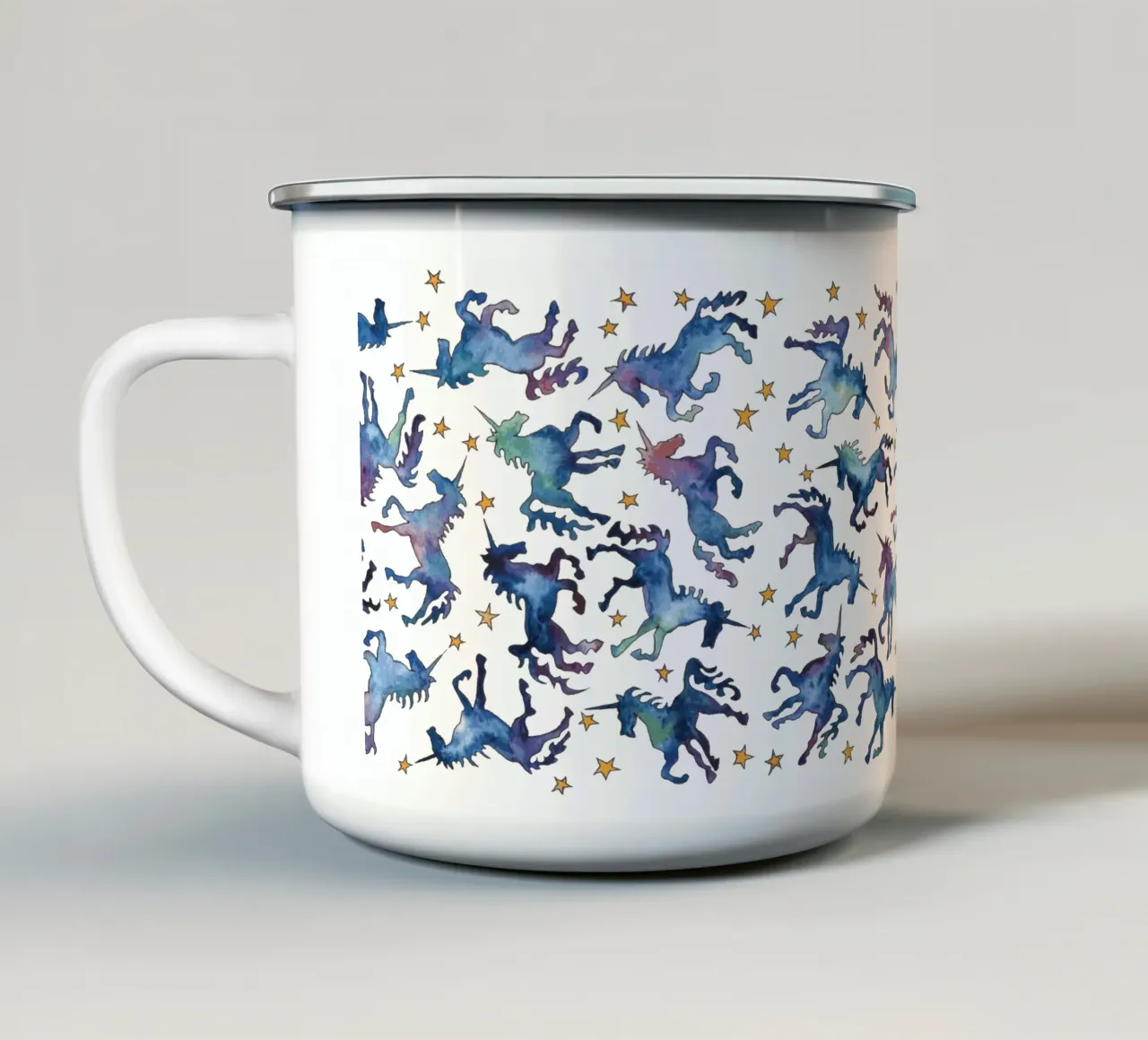 Galaxy Unicorns tazza in smalto da KP Design
