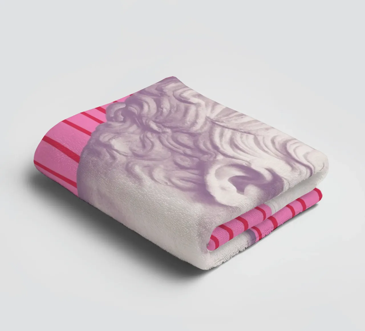 Emperor on pink and red stripes asciugamano da bagno da GraceDigitalArtCo