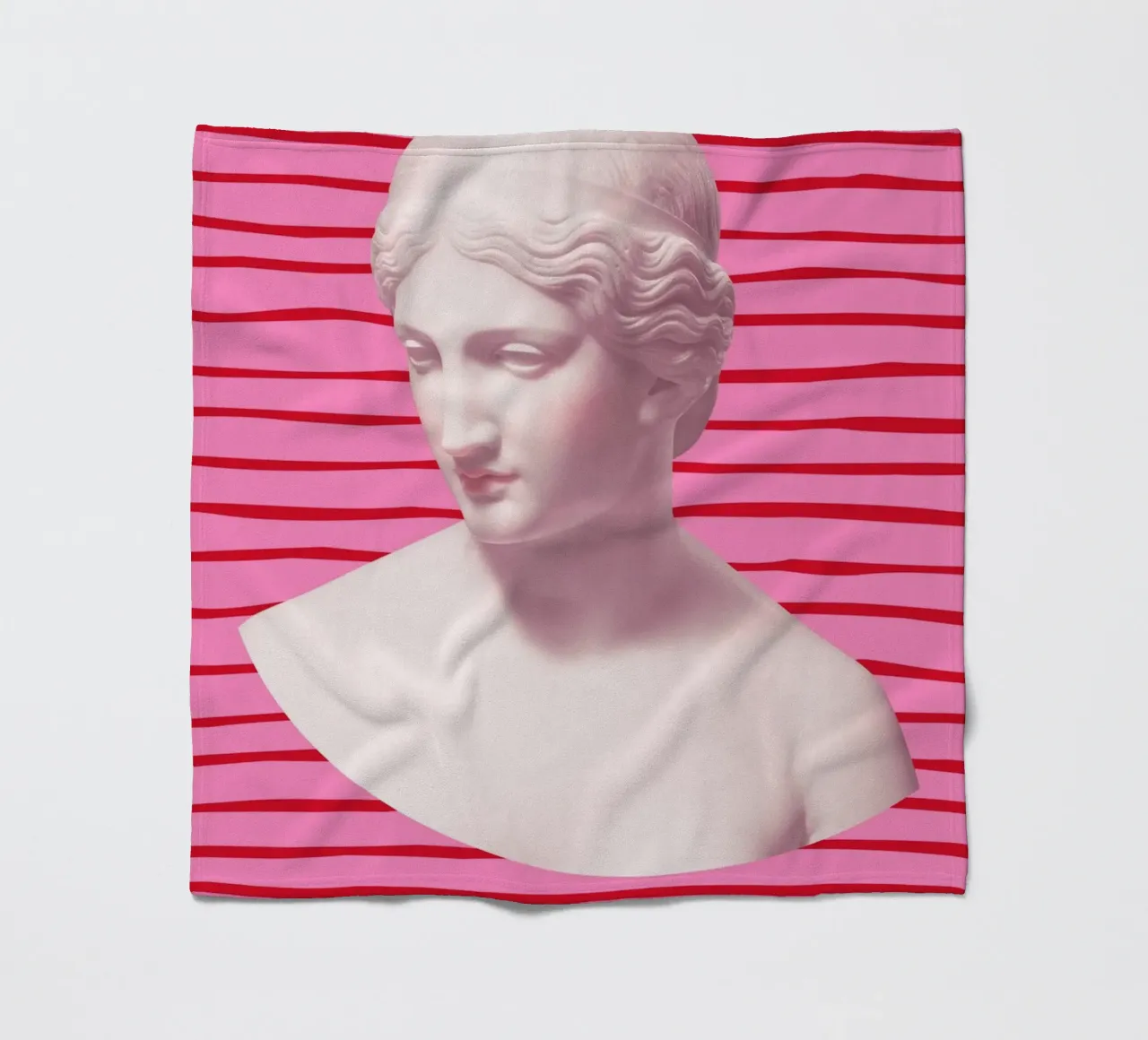 Goddess on pink and red stripes coperta in pile da GraceDigitalArtCo